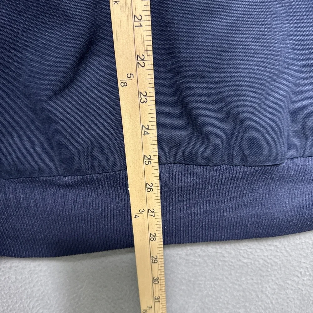Carhartt Jacket Men XL Blue Loose Firm Duck Canvas Thermal Lined Hooded Workwear